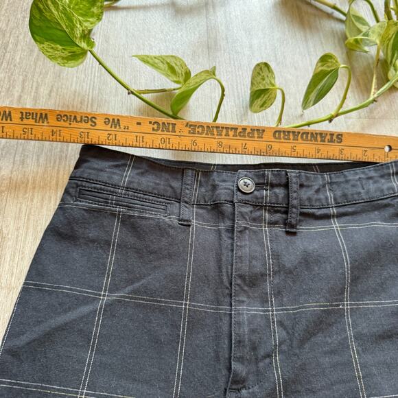 Madewell Slim Emmett Wide Leg Pants Women's 25 Black Check Cropped Cotton - Picture 6 of 10